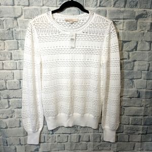 Open Knit Summer Sweater M, 100% Cotton, by Loft